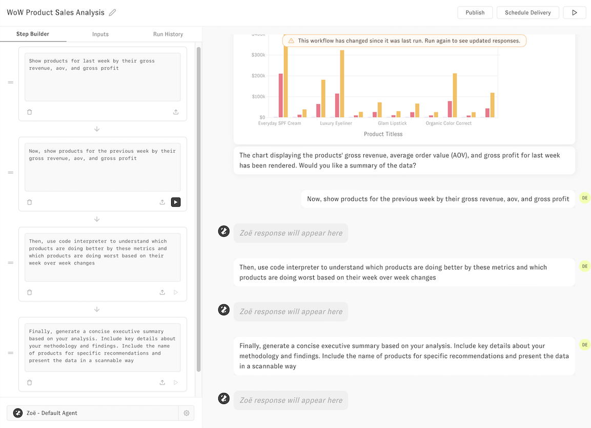 Intelligent Workflows — complex workflow view